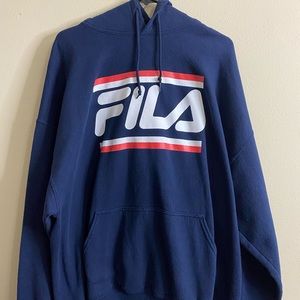 Navy blue Fila hoodie